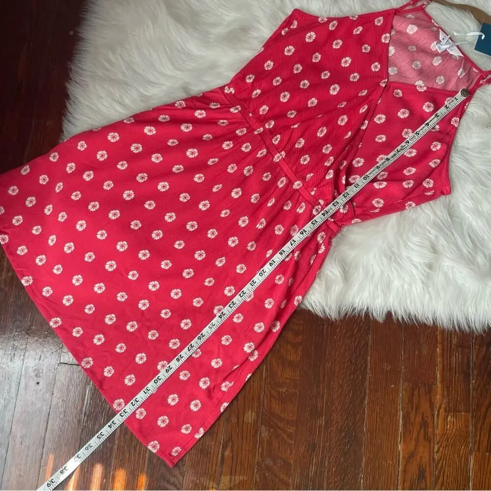 Market & Spruce Summer Crinkle Dress NWT Liliana Surplice